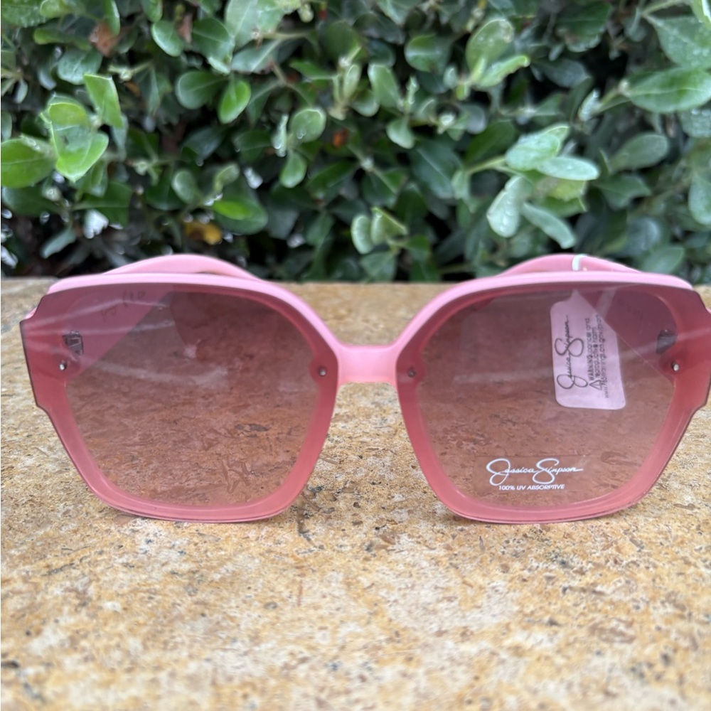 Jessica Simpson Oversized Sunglasses Rose Pink Frames Rose Lenses J6241-RS